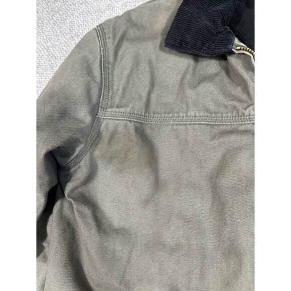 Gravel Gear Coat Mens Large Green Canvas Chore Workwear Grunge Stained‎ - Picture 6 of 15